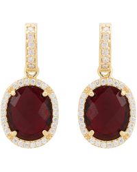 LÁTELITA London - Beatrice Oval Gemstone Drop Earrings Garnet - Lyst