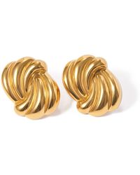 Olivia Le - Luxe Swirl Knot Earrings - Lyst