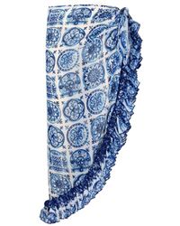 Nur Karaata - Lily Bleu Blanc Cover Up - Lyst