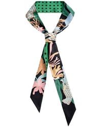 Jessie Zhao New York - Silk Skinny Scarf Night Jungle Gathering - Lyst
