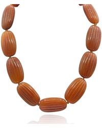 Michael Nash Jewelry - Renata Large Amber Resin Bead Choker - Lyst