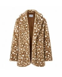 Ats the Label - Brielle Bambi Light Faux Fur Coat - Lyst
