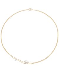 Lily & Roo - Layered Large & Small Pearl Choker - Lyst