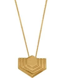 Edge Only - Abstract Hexagon Pendant 18Ct Vermeil - Lyst