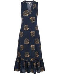 At Last - Cotton Lombock Midi Dress - Lyst