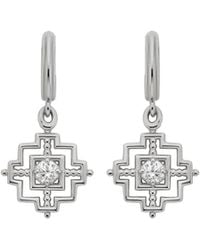 Zoe & Morgan - Centred Earrings Zircon - Lyst