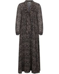 fornarina black organza mesh maxi dress Nina Morena