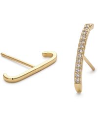 Elk & Bloom - Small Bar Stud Earrings - Lyst