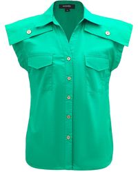 Smart and Joy - Sleeveless Shirt With Flaps On Shoulders - Lyst
