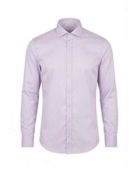 Ron Tomson - Pure Cotton Spread Collar Fitted Dress Shirt - Lyst