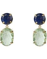 Bounkit - Vanessa Earrings Lapis - Lyst