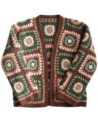 Ana Chic - Chocolate Sunburst Handmade Crochet Cardigan - Lyst