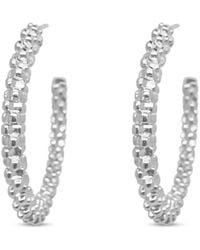Clemence Wren - Statement Bobble Textured Hoops - Lyst