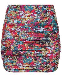 Playaluxe - Rio Ruched Mini Skirt Confetti Floral - Lyst