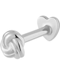 Vanhi - 14K Solid Love Knot Flat Back Stud - Lyst
