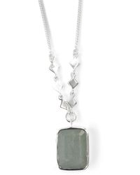 SOMYA LONDON - Davina Aquamarine Necklace In Silver - Lyst