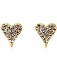 VicStoneNYC Fine Jewelry - Natural Diamonds Heart Solid Earrings - Lyst