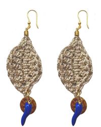 Hilo De Mar - Leaf Earrings With Chilli - Lyst