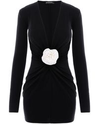ROSERRY - Mallorca Jersey Mini Dress With Fixed Rosette Detail - Lyst