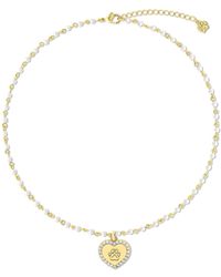 Cloud Haven - Faux Pearl Heart Pendant Necklace - Lyst