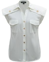 Smart and Joy - Sleeveless Shirt With Flaps On Shoulders - Lyst