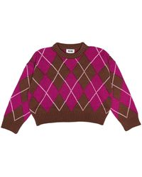 Gigi Knitwear - Annie Argyle Sweater - Lyst