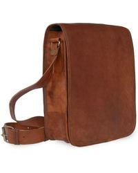 VIDA VIDA - Vida Vintage Leather Messenger Day Bag - Lyst