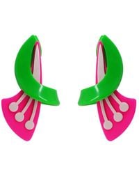 Gissa Bicalho - Acrylic Handmade Earring Dual Flower - Lyst
