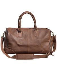 Touri - Genuine Leather Gym Bag With Shoe Storage - Lyst