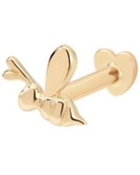 Vanhi - 14K Solid Bumble Bee Flat Back Stud Left Facing - Lyst