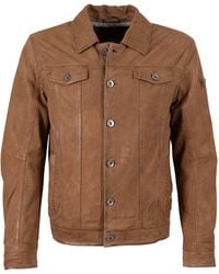 Mauritius - Leather Trucker Jacket Geoff - Lyst