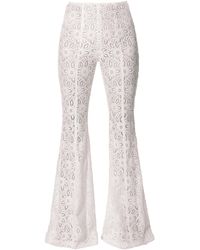 AGGI by HALEWSKI - Adley Off Lace Flared Pants - Lyst