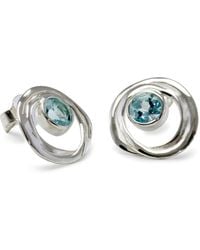 Isla Silver - Riviera Topaz Sterling Stud Earrings - Lyst