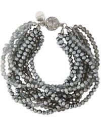 Saachi - Simply Crystal Beaded Bracelet - Lyst