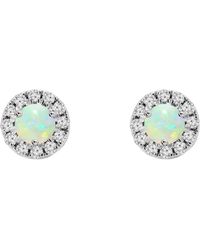 Augustine Jewels - Birthstone Halo Earrings - Lyst