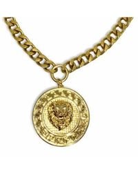 Rachel Nathan - Embossed Lion Of Courage Curb Necklace - Lyst