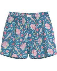NoLoGo-chic - Birdy Print Boxers Boxer Short Cotton Deep-Sea - Lyst