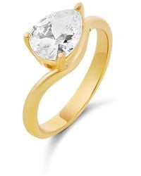 SHYMI - Pear Shape Wave Ring - Lyst