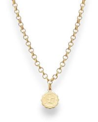 Alexie of Athens - Sagittarius Zodiac Mini Medallion Chain Necklace - Lyst
