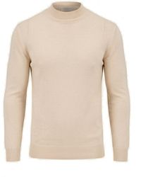 Ron Tomson - Neutrals Mock Neck Relaxed Sweater - Lyst
