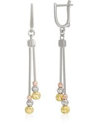 Spero London - Dorissa Sterling Drop Earring Multicolour Beads - Lyst