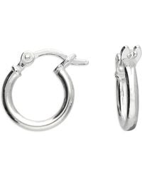 Harfi - Sterling Sleeper Creole-Hinged Huggie Hoop Earrings - Lyst