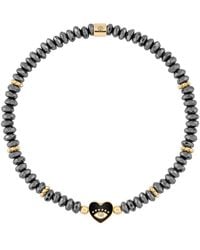 Karma and Luck - Hematite Evil Eye Enamel Heart Bracelet – Protection & Love Gemstone Jewelry – Heartfelt Gaze - Lyst
