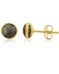Auree - Savanne Gold Vermeil & Labradorite Stud Earrings - Lyst