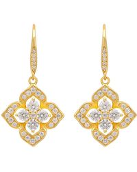 LÁTELITA London - Pointed Cz Clover Flower Drop Earrings - Lyst