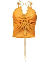 Amy Lynn - Daisy Crochet Halter Neck Top - Lyst
