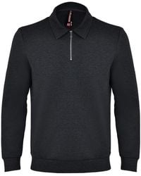 DAVID WEJ - Enzo Cotton Zip Polo - Lyst