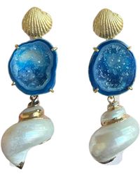 Magpie Rose - Neutrals Lagoon Drop Earrings - Lyst