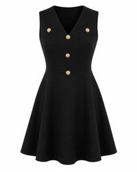 Girl In Mind - Mika Button Up Mini Skater Dress - Lyst