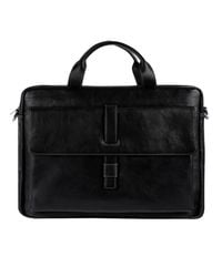 Time Resistance - Large Leather Briefcase Laptop Bag - Lyst